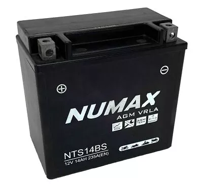 NTS14BS Numax AGM Motorbike Battery • £34.19