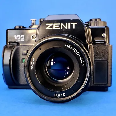 Zenit 122 35mm SLR Film Camera With Helios 44M F2/58mm Lens Lomo Meter • £90