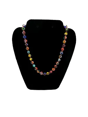 Vintage Small Millefiori Glass Bead Jewelry Handmade Multi-Color Beads • $29.99