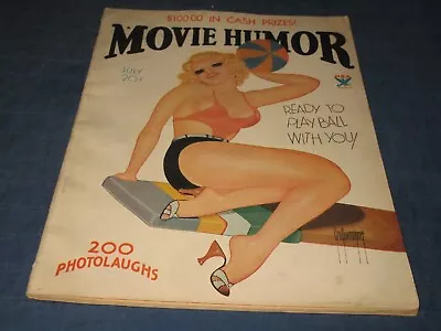 MOVIE HUMOR MAGAZINE-JULY 1934-VOL 1 No. 3-GEORGE QUINTANA COVER--COMPLETE • $27.77