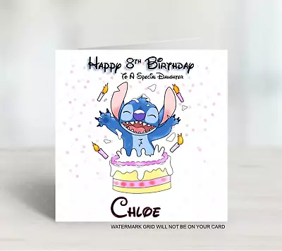 Personalised Birthday Card Lilo & Stitch Stitch Card • £2.99