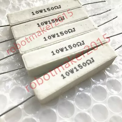 5Pcs/Lot 10W Wirewound Cement Resistor Ceramic Horizontal 0.1ohm -100Kohm • $2.41