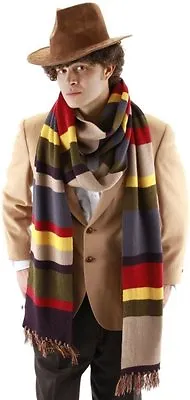 $26.95 • Buy Dr Doctor Who 12' Deluxe Striped Scarf Fourth 4th Costume Tom Baker BBC LICENSED