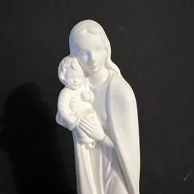 VTG Goebel Mary Jesus Madonna Child Staute Figure Matte White Made W. Germany 7  • $14.95