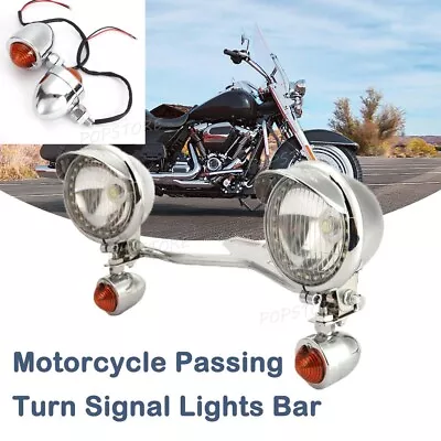 Passing Turn Signals Spotlight Light Bar For Yamaha V-Star Vstar XVS 1100 Custom • $91.35