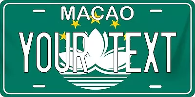 Macao Flag Wave License Plate Personalized Auto Bike Motorcycle  • $11.35