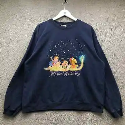 Vintage 90s Disney Magical Gatherings Mickey Mouse Winnie Pooh Sweatshirt XL  • $29.99