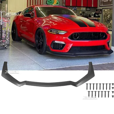 Front Bumper Lip Body Kit Splitter Spoiler GT Style Black For 18-22 Ford Mustang • $59.75