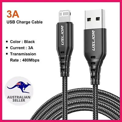 $6.50 • Buy USB Charging Cable For IPhone 14 13 12 11 Pro Max XR IPad Tough Braided (1.0m)