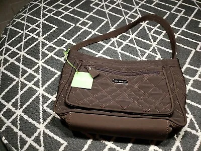 VERA BRADLEY Pocket Shoulder Bag ESPRESSO BROWN New With Tags MICROFIBER • $49.99