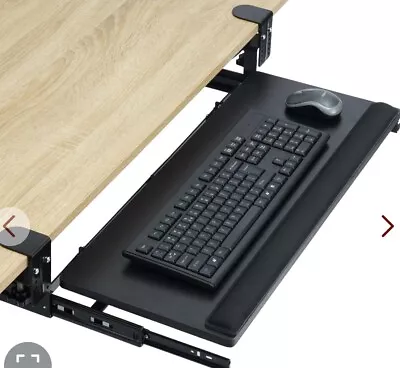 Topsky Adjustable Keyboard Tray Under Desk Pull Out Keyboard Mouse Tray • $15.12