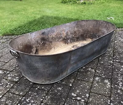 Large Vintage Galvanized  Bath  / Garden Planter • £140