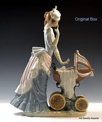 Lladro  Baby's Outing  4938 - Mother Baby In Buggy -  $850 Mint Cond. Orig. Box • $350
