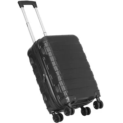 View Details Hardside Carry On Spinner Suitcase Luggage Expandable With Wheels  22  Black • 38.15$