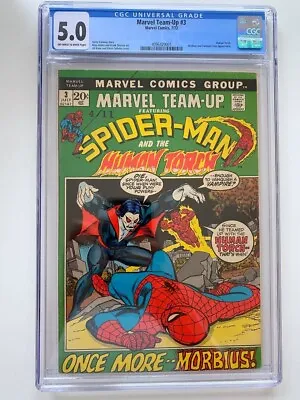 MARVEL TEAM-UP #3 CGC 5.0 (1972) Morbius 3rd APPEARANCE • $49