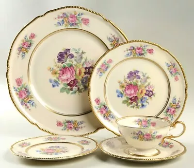 Vintage CASTLETON CHINA Castleton Rose  Bone China Dinnerware 1940-1972 • $12