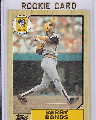 BARRY BONDS ROOKIE CARD 1987 Topps VINTAGE BASEBALL RC San Francisco Giants! • $0.99