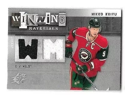 MIKKO KOIVU 2009-10 SPx WINNING MATERIALS DUAL 2 COLOR GAME USED JERSEYS  • $3.69