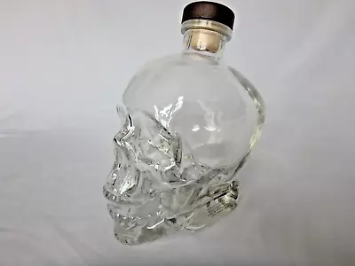 Crystal Head Vodka Glass Skull Liquor Bottle Decanter 750ML With Cork Empty  • $18.50