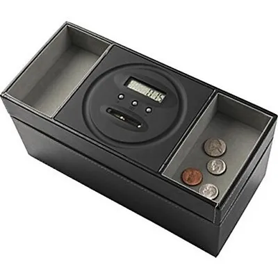 Digital Coin Counter Jewelry Box Storage Valet Office BLACK ~ New In Box • $9.95