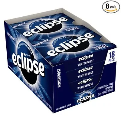 Eclipse WinterFrost Sugarfree Gum 18 Piece (Pack Of 8) • $15.99