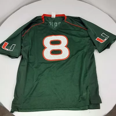 Russell Athletic Miami Hurricanes Jersey Adult XL Green Football NCAA ACC Mens • $20.99