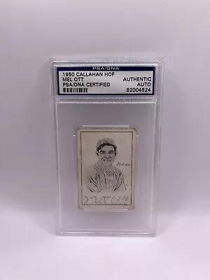 Mel Ott Signed 1950 Callahan Hall Of Fame Card PSA/DNA Auto • $1999.99