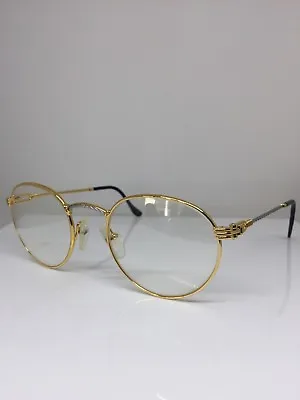New Vintage FRED Lunettes Ouragan Gold Bicolore JJ C. 001 Eyeglasses 51mm France • $899.99