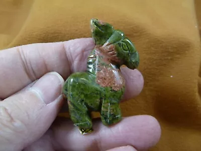 (Y-BUR-578) Green Orange Donkey Mule Burro Gemstone Figurine Burros Donkeys • $19.99