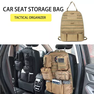 Car Seat Back Cover Panel Tactical MOLLE Protector Storage Bag Organizer • $20.99