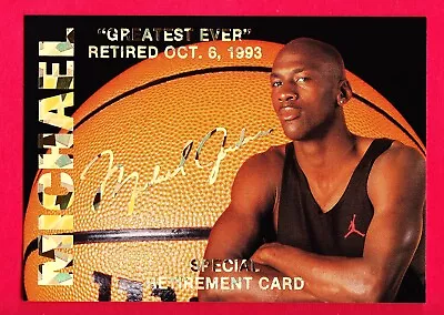 1993-94 Michael Jordan Special Retirement Card One Of 15000 • $8