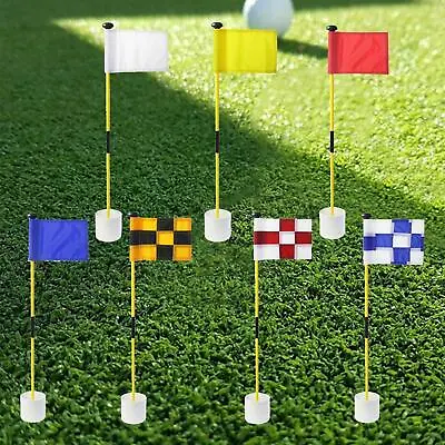 £26.20 • Buy Premium Golf Flag Stick Backyard Training Cup Hole Range Practice Flags
