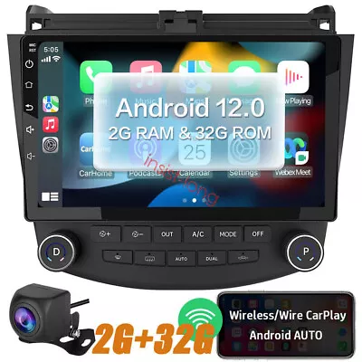 $165.99 • Buy Android 12 32GB Car GPS Navi Radio Carplay Stereo Player For Honda Accord 03-07