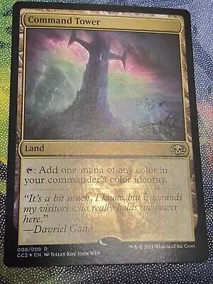 Command Tower Misprint Foil Error Commander Collection Black Mtg Magic Gathering • $43.62