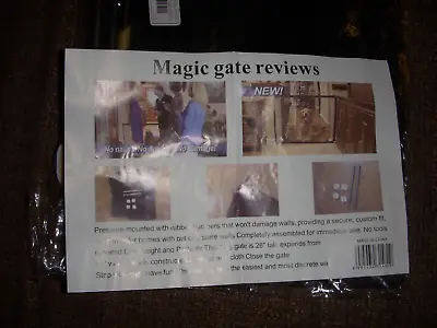 £8.50 • Buy Mesh Magic Pet Dog Gate Portable  Gate Baby Pet Safety Gate Barrier 71 W 28 T