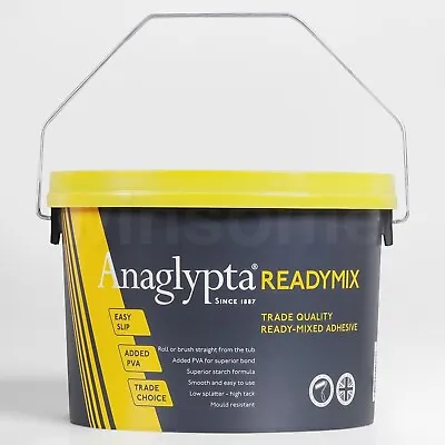 Ready Mixed Wallpaper Paste Strong Thermal Adhesive Easy To Use 2.5 Kg 5 Kg Tubs • £12.19