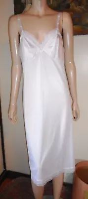 Vintage Vanity Fair 10-103 White Lace Trim Full Dress Slip Size 26  36/42 • $9.99