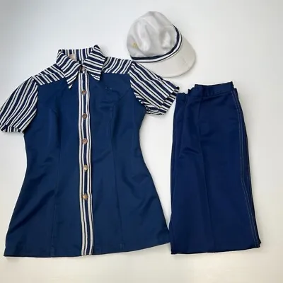 Vintage McDonalds Uniform Women 0 Set Pants Hat Shirt 1976 Costume Collect Crest • $351.97