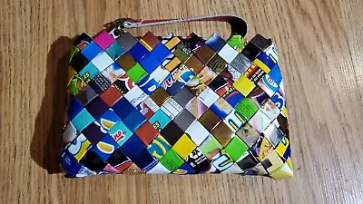 Nahui Ollin Candy/Bubble Gum Wrapper “Bright Candy” Crossbody Purse Never Used! • $16.99