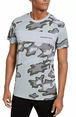 G-Star RAW Men's Grey AO Rodis Camo Crew-Neck Short Sleeve T-Shirt • $17.49