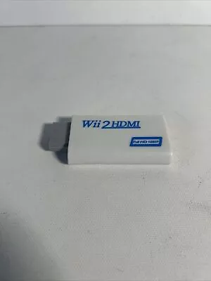 Wii To HDMI Wii 2 HDMI Full HD Portable Converter Adapter White- Fast Shipping • $7.99