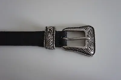 Women’s Yves Saint Laurent Black Leather Belt - 90cm Length • £200
