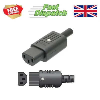 IEC C13 C14 UPS Kettle Lead Female Socket Connector Wireable Plug 230v Or 110v • £6.99