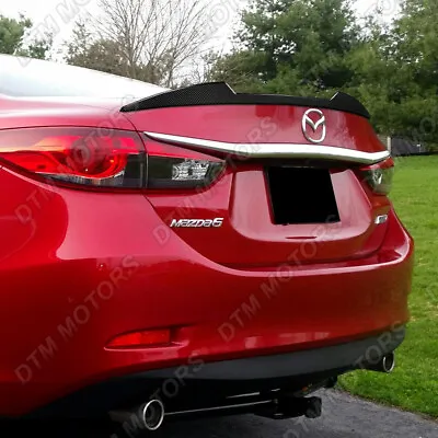 For 18-21 Mazda 6 Mazda6 Carbon Look V-Style Rear Trunk Lid Spoiler Wing W-Power • $83.99