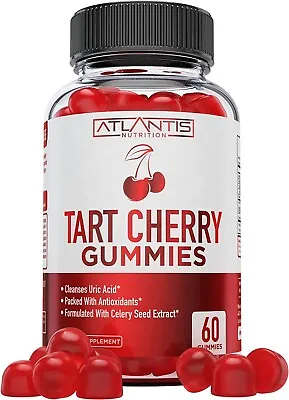 $15.99 • Buy Tart Cherry Gummies With Celery Seed Extract - Advanced Uric Acid Cleanse 