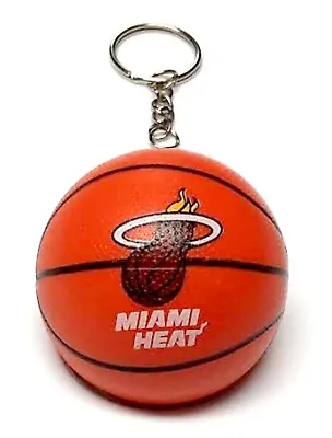 Miami Heat Keychain Nba Mini 2  Round Basketball Retired 2015 Decoration • $20.99