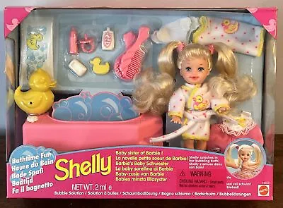 Vtg Bathtime Fun Shelly Doll UK European Edition Mattel 14552 New Kelly Barbie • $42.50