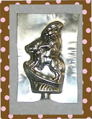 Vintage Metal Chocolate Mold Rabbit Riding A Hobby Horse Lollipop Mold Candy • $6.95