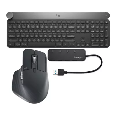 Logitech Craft Advanced Wireless Keyboard With Mx Master 3 Mouse And USB Hub • $299.99