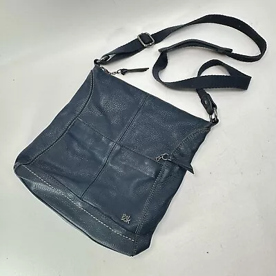 The Sak Crossbody Handbag Women M Blue Leather Purse Shoulder Bag Lined Pockets • $22.95